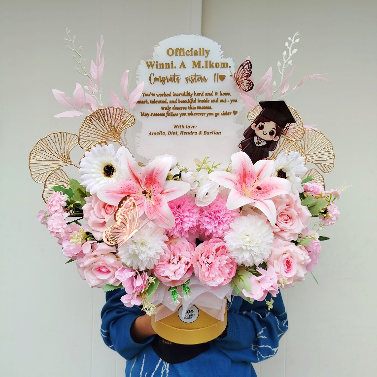 Jual (TIDAK PO) Papan Bunga Akrilik Premium bunga lily | Bloombox ...