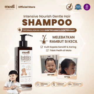 Moell Shampoo Bayi Anak 185gr Dengan Calendula Oil - Kulit Kepala Sensitif & Iritasi - Tanpa SLS & Alkohol - Menumbuhkan & Melebatkan Rambut - Skincare Bayi Newborn - Skincare Anak