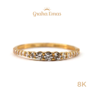 Graha Emas Cincin Emas Kuning Bentuk Listring 8K - Yellow Gold Listring Model Ring 8 Carat M1434