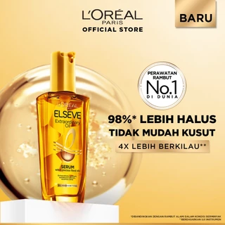 L'Oreal Paris Elseve Extraordinary Oil Gold Hair Treatment Serum 100ml - Rambut Halus Berkilau dalam Satu Pemakaian - dari Bunga Istimewa Omega 3 - Perawatan Rambut Vitamin Rambut 100ml Vitamin rambut