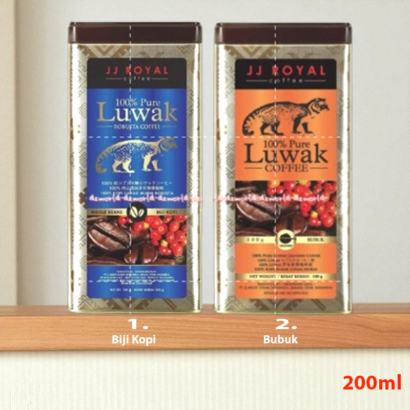 Jual JJ Royal 100% Pure Luwak 100gr Ground Coffee Kopi Bubuk Murni