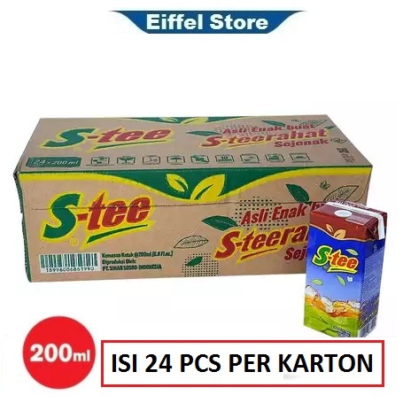 Jual S-Tee Minuman Teh Kotak 200ml 1 Dus Isi 24 Pcs | Stee Kotak 200ML ...