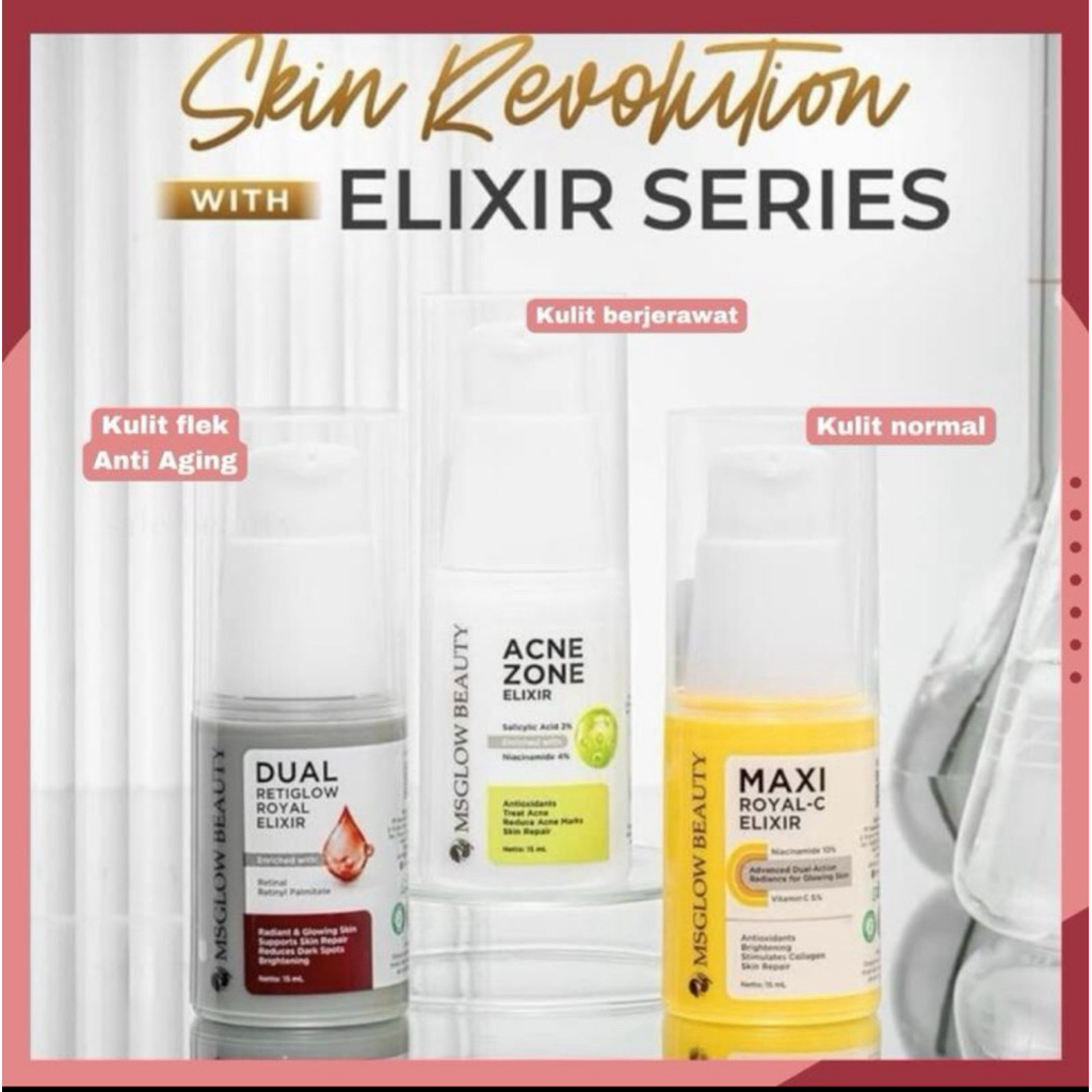 Jual ELIXIR SERUM MS GLOW / MAXI ROYSL C ELIXIR / DUAL RETIGLOW ELIXIR ...