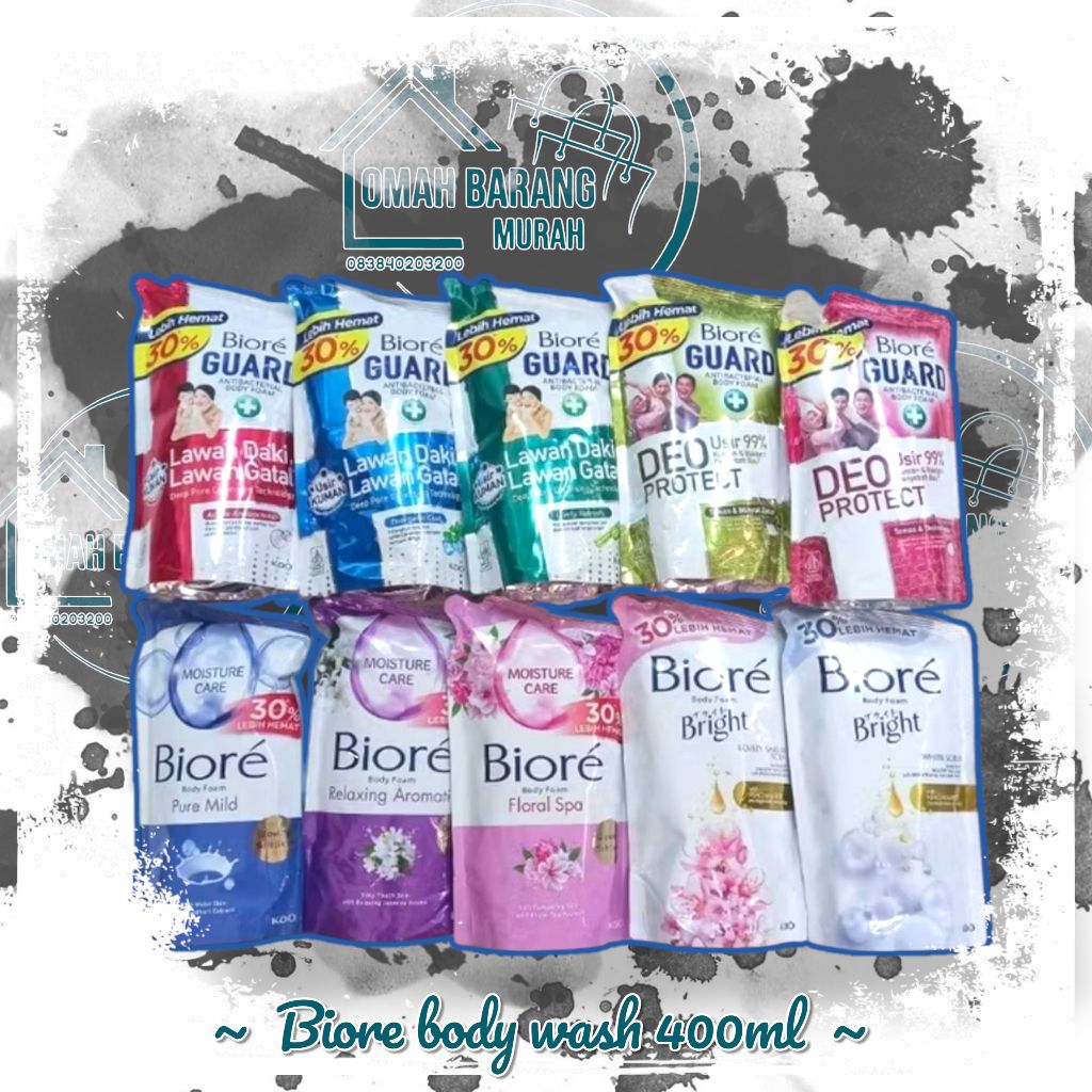 Biore sabun mandi 400/380ml