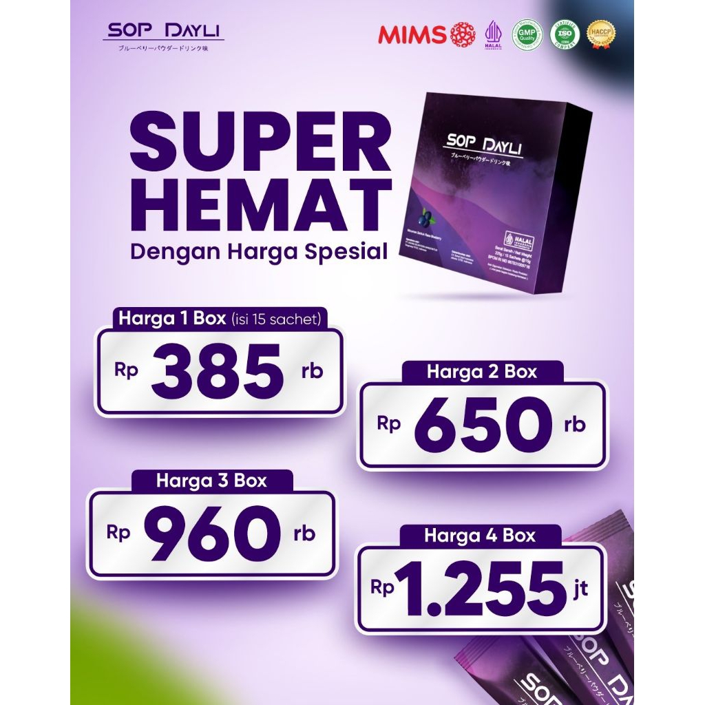 Jual SOP DAILY Nutrisi Untuk Menyehatkan Sel. Cek Deskripsi yaa ...