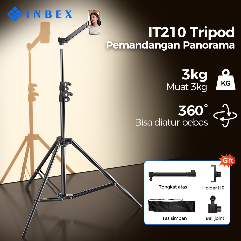Jual INBEX 2.1M Tripod dengan Kuat Untuk Konten Kreator Fotografi ...