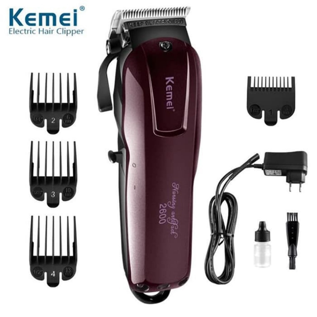 Jual Mesin Cukur Rambut Elektrik Kemei KM-2600 Cordless Original Alat ...