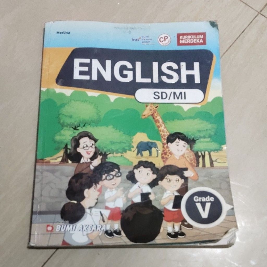 Jual BUKU ORI BUKU ENGLISH KELAS 5 SD PENERBIT BUMI AKSARA KURIKULUM ...