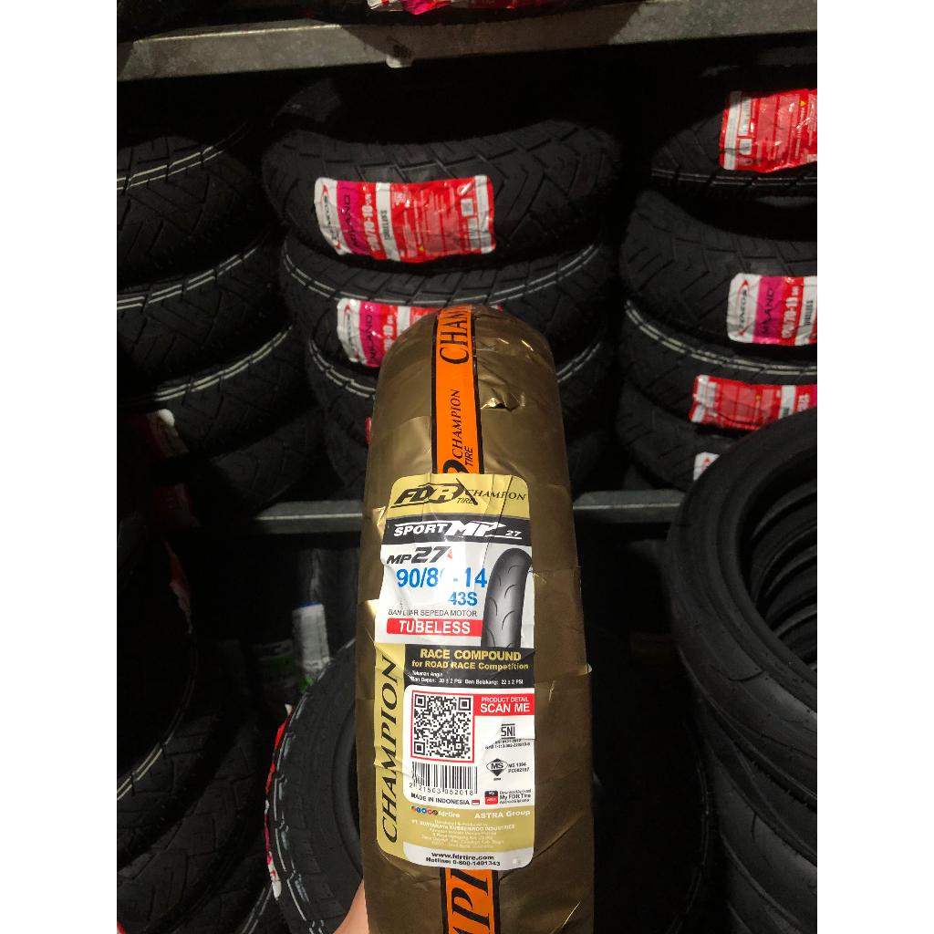 Jual BAN MOTOR MATIC RING 14 // FDR MP27 90/80-14 TUBELESS (RACE ...