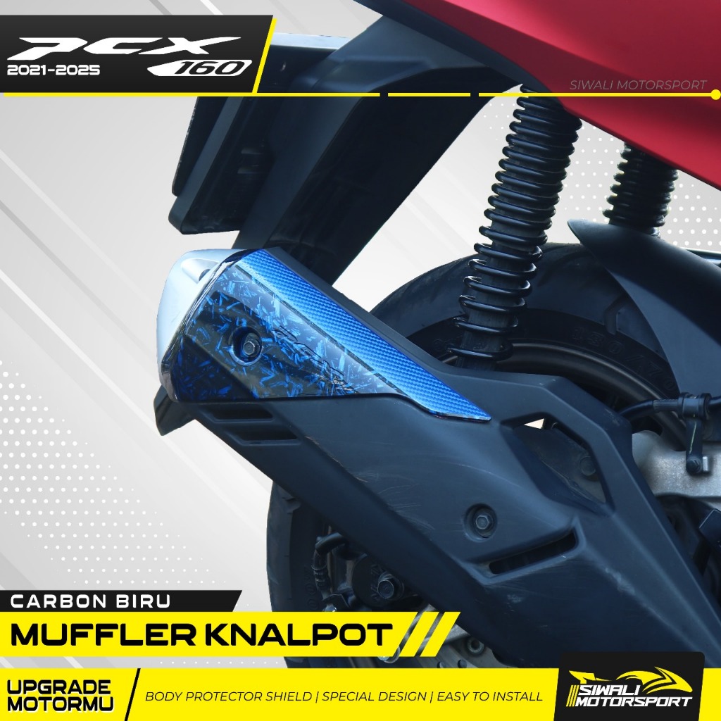Jual Aksesoris Muffler Knalpot Pcx 160 2021- 2025 Bahan ABS Carbon WTP ...