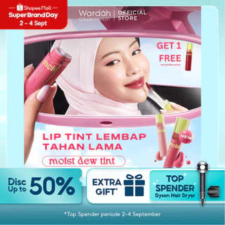 [LIP TINT ANTI PANAS DALAM] GET 1 FREE*]  WARDAH Moist Dew Tint 3 g - BUY 2 GET 3 Bundle FREE DEW TINT! - Bibir Lembab - Tahan 24 Jam - Liptint Lip Stain Lipgloss Lip Matte Lipstik Lip Cream - Liptin Anak Sekolah - Glossy Longlasting Waterproof-Makeup