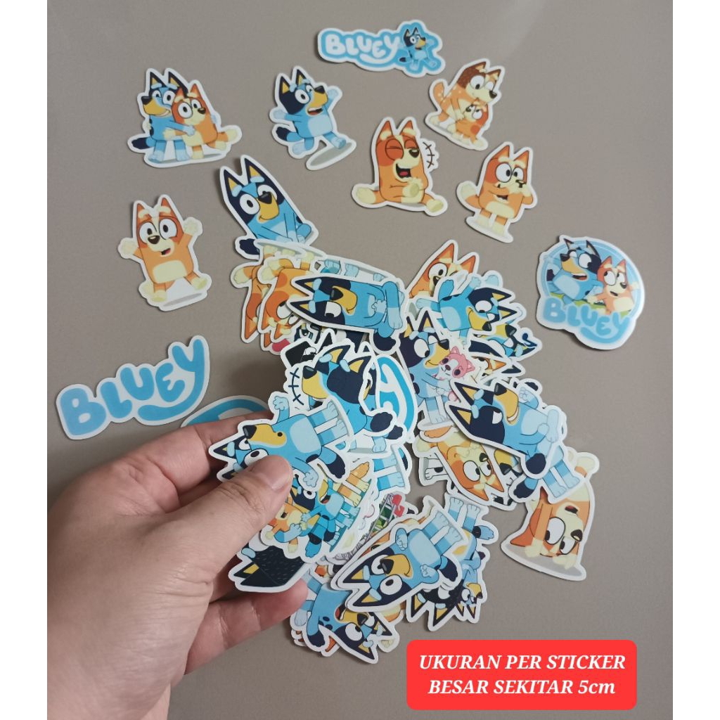 Jual sticker bluey stickey karakter bluey sticker anak kartun bluey ...