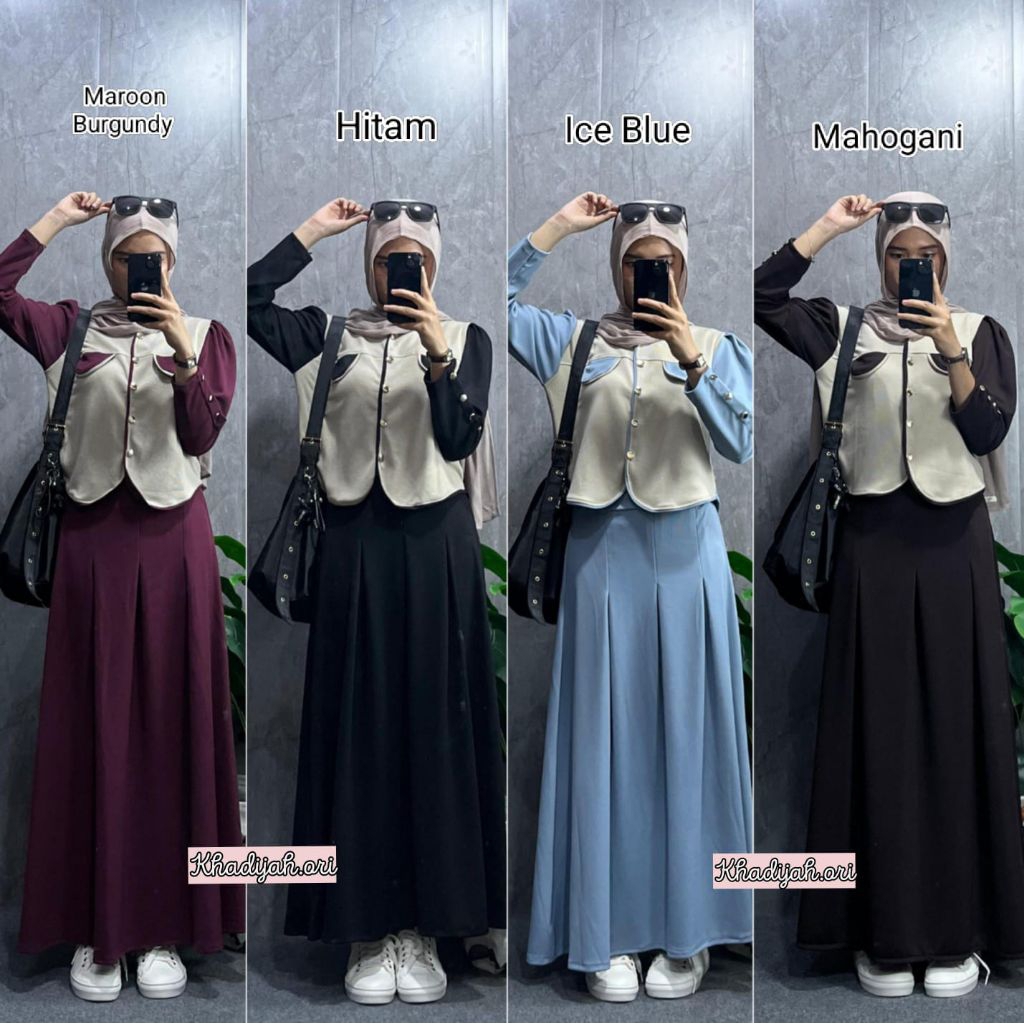 Jual Raya 2026 Setelan Rok Wanita knit Premium Kekinian Korea style ...