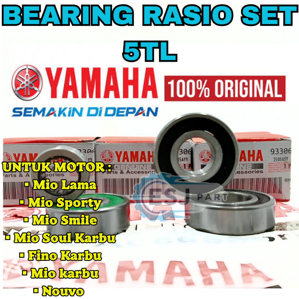 Jual BEARING RASIO SET 5TL ASLI ORIGINAL YAMAHA MIO LAMA SPORTY SMILE ...