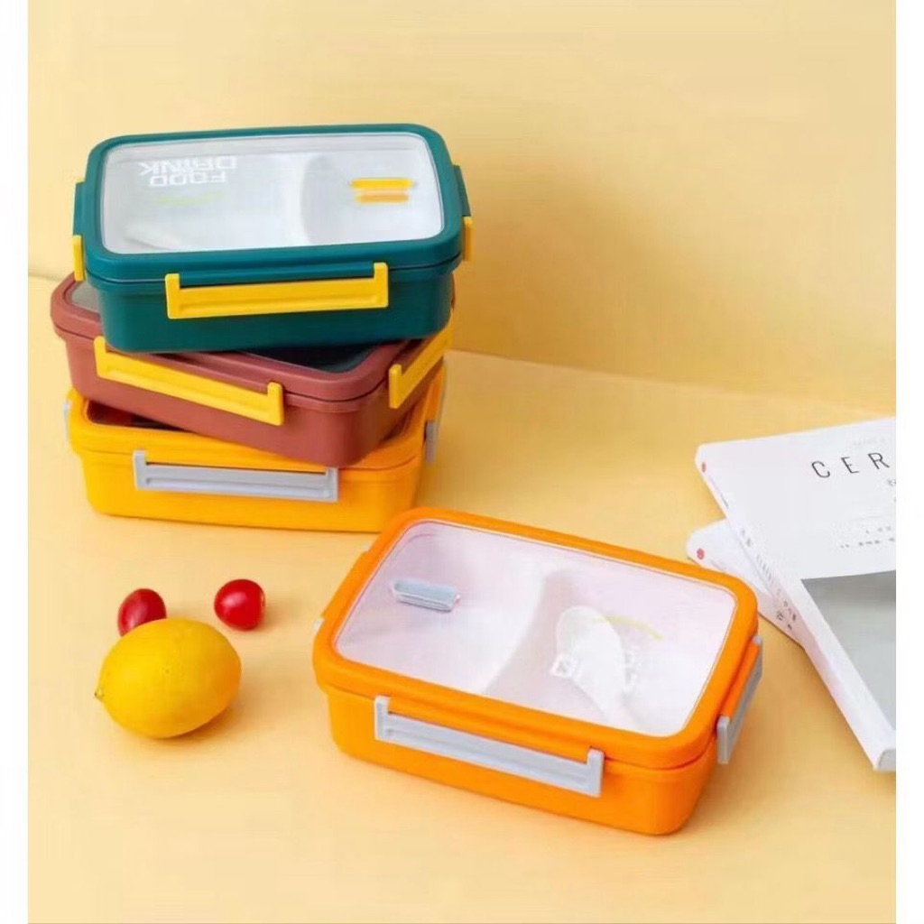 Jual KOTAK MAKAN 7008 BENTO LUNCH BOX SET (GRATIS SENDOK BPA FREE ...