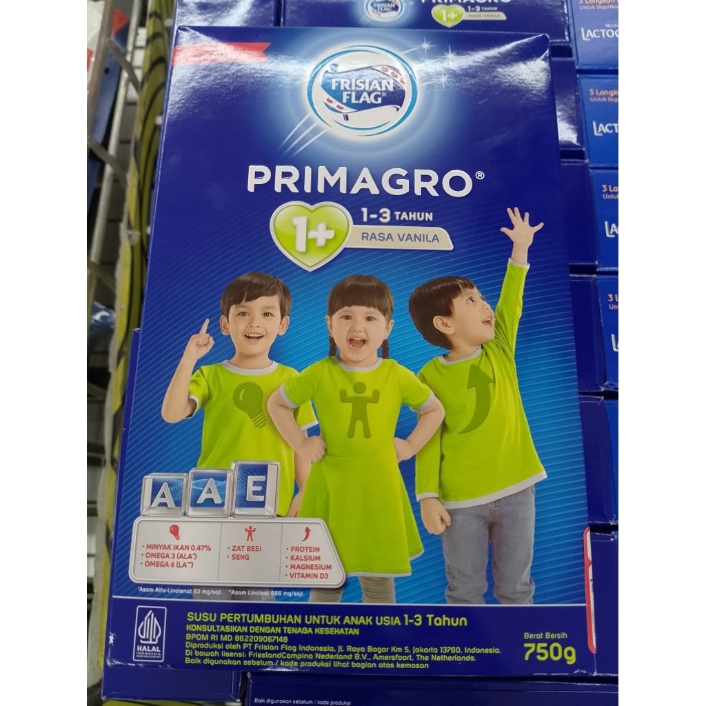 Jual Susu Primagro 1+ rasa vanilla 1-3 tahun kemasan besar 750gr ...
