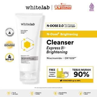 [NEW FORMULA] Whitelab N-Dose+ 2.0 Intensive Brightening Facial Wash - Sabun Pembersih Muka Pencerah Dengan Amino Cleanser Gentle Anti Iritasi [Bpom]