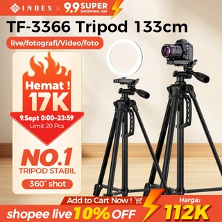 INBEX TF-3366+Bluetooth Remote/for Photography Kamera cellphone DSLR/133CM Tripod