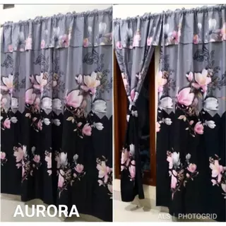 Gorden Pintu Serut Motif Aesthetic Ukuran 100 x 200 cm / Gorden Jendela Model Serut Motif Terbaru