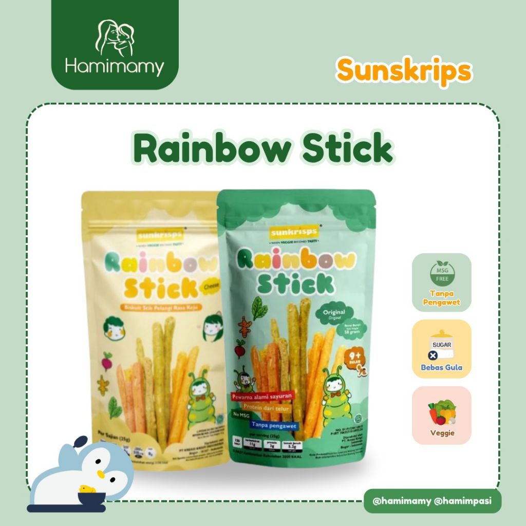 Jual Sunkrisps Rainbow Stick Reguler Size Mini Size | Shopee Indonesia