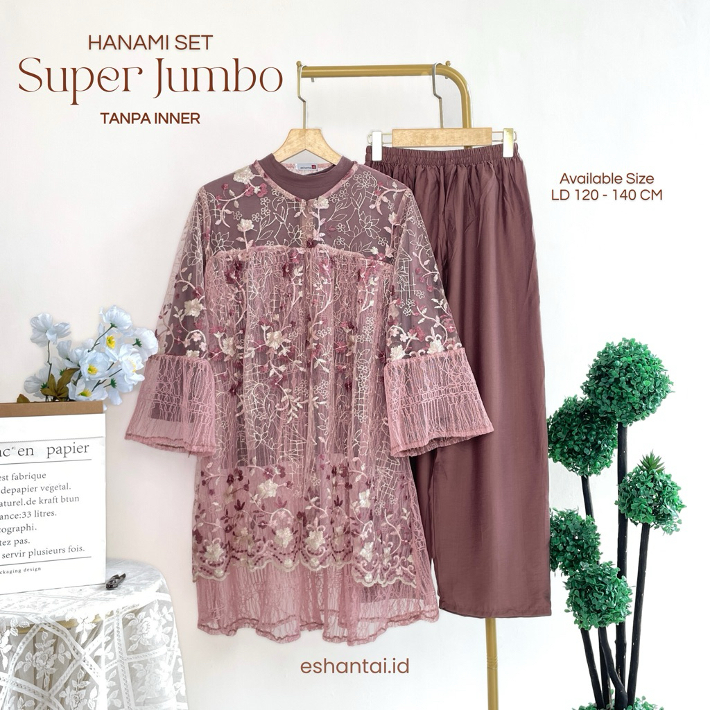 Jual Hanami Set LD 120 dan 140 TANPA INNER JUMBO Brokat Chantily Mewah ...
