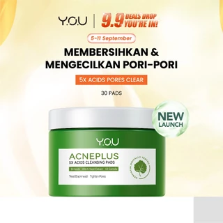 YOU AcnePlus 5X Acids Exfoliating Pads Pads Anti Jerawat Eksfoliasi Kulit Berminyak Bebas Jerawat 30 pads