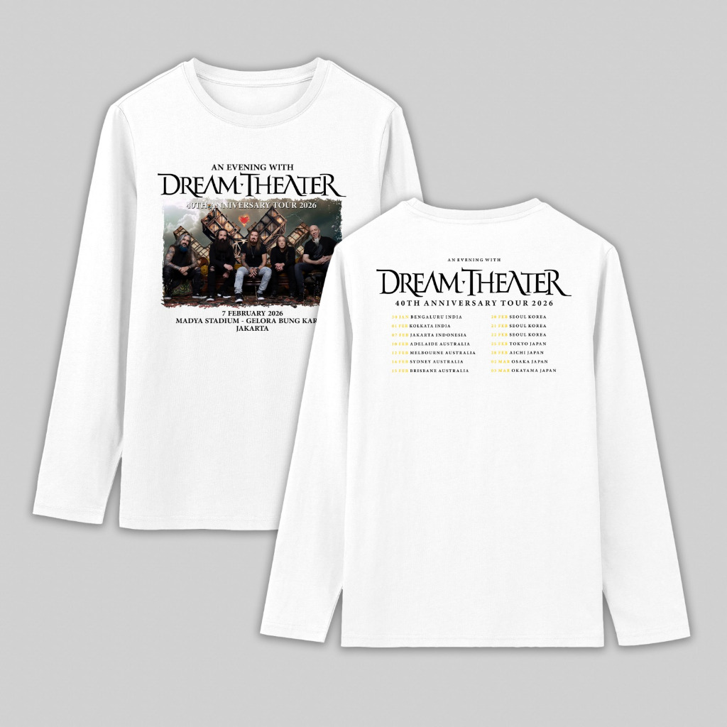 Jual Tshirt Dream Theater 40Th Anniversary Tour 2026 JAKARTA T