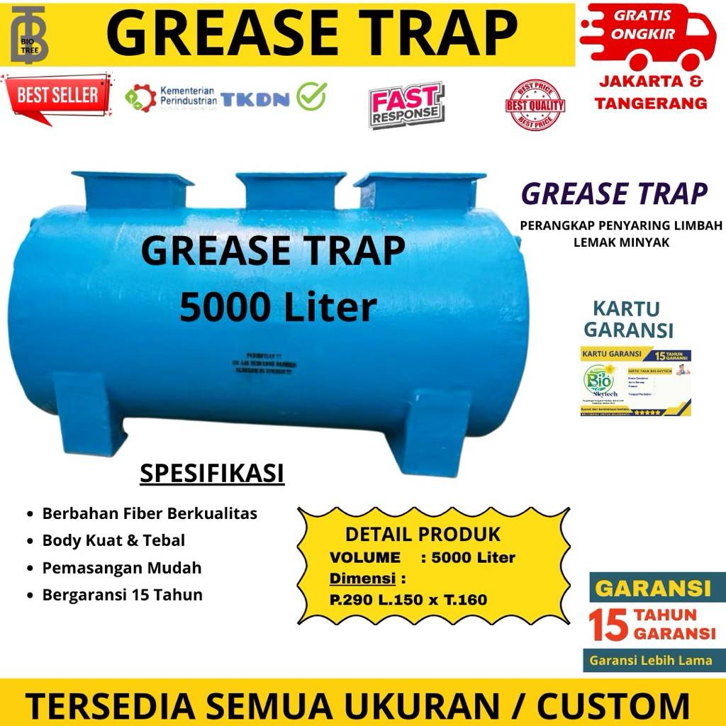 Jual grease trap , penyaring minyak, 5000 liter | Shopee Indonesia