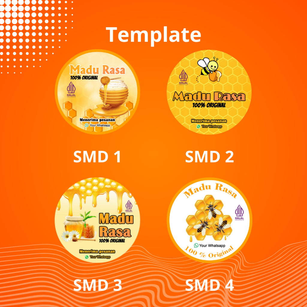 Jual STIKER LABEL/STIKER BOTOL MADU/STICKER MADU/STICKER LABEL/CETAK ...