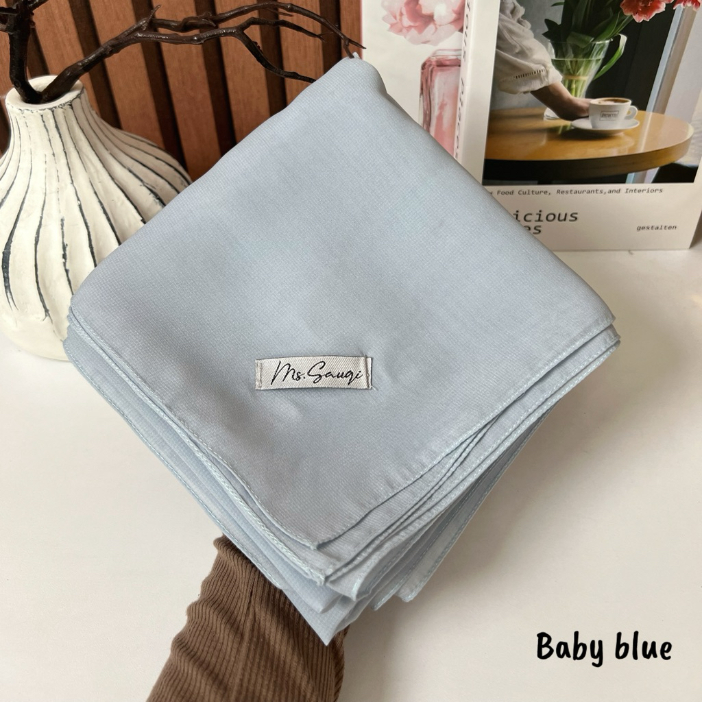 POLYCOTTON Syari 130cm Hijab Segiempat Polos Jumbo Kerudung Square