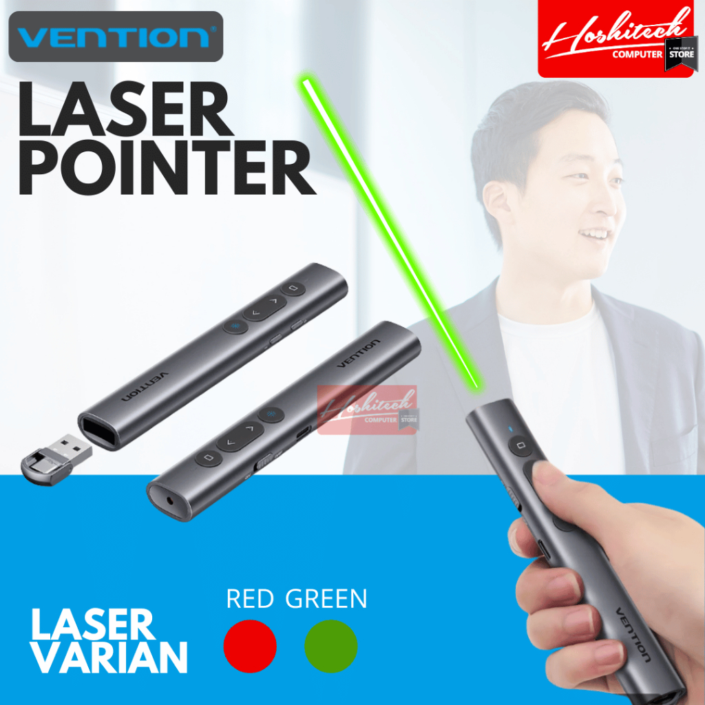 Jual Vention Laser Pointer 2.4Ghz Wireless Power Point Presentation Red ...