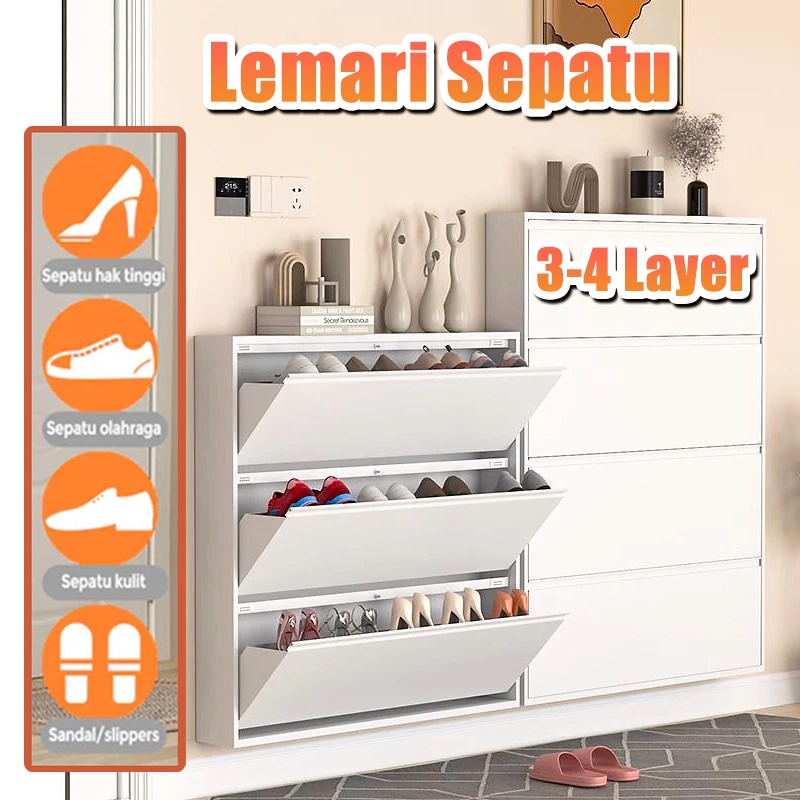 Jual Lemari Sepatu Minimalis Tertutup dari Kayu - Rak Penyimpanan ...