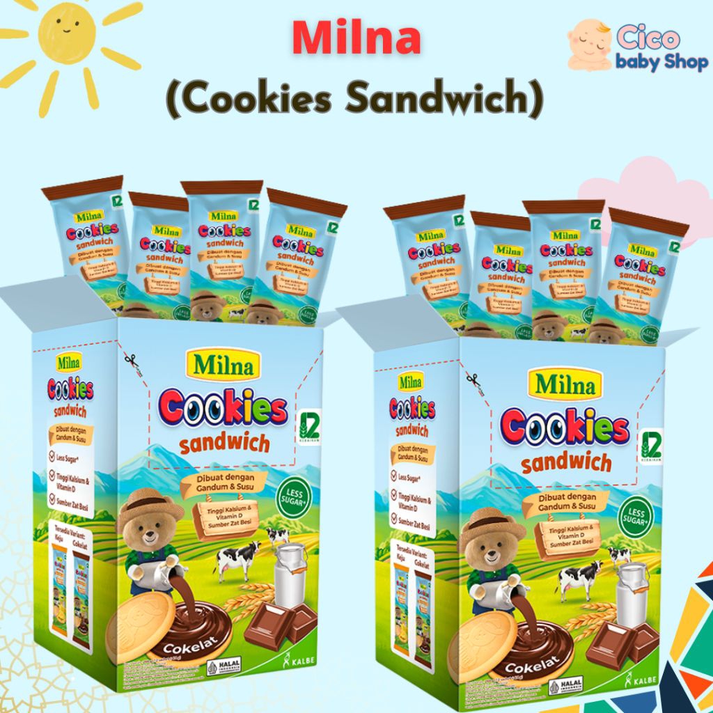 Jual Milna Cookies Sandwich coklat | Shopee Indonesia