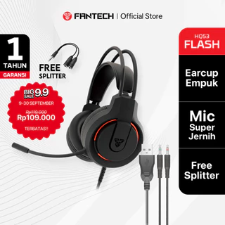 Fantech FLASH HQ53 Headset Gaming PC Kabel TERLARIS Super Bass Headphone 3.5mm jack gratis ongkir