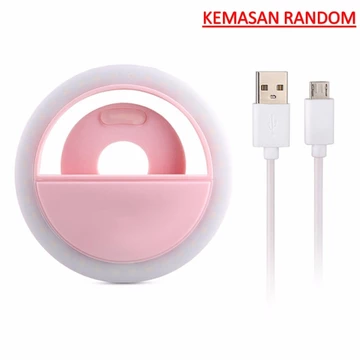 PHG Ring Selfie LED Lampu Selfie Bulat Untuk Kamera HP Mikro USB Ring Bulat