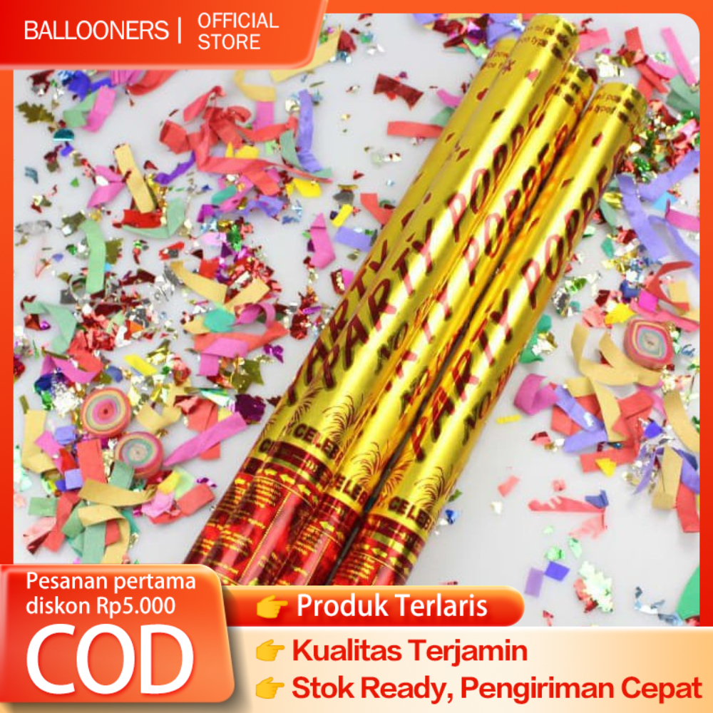 Jual CONFETTI PARTY POPPER / confetty party uk 30 - 60 cm/Pistol popper ...