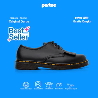 Sepatu Boots Pria Portee Original Derby –  Formal | Kerja Kondangan Kasual | Sepatu Kulit Microfiber