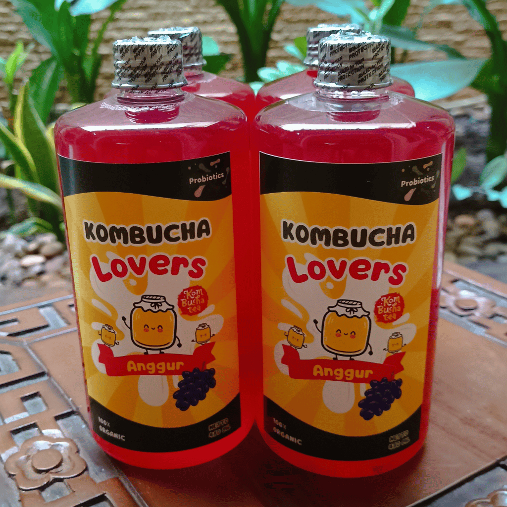Jual Kombucha Lover's Teh Rasa Anggur Kemasan 500ml | Shopee Indonesia