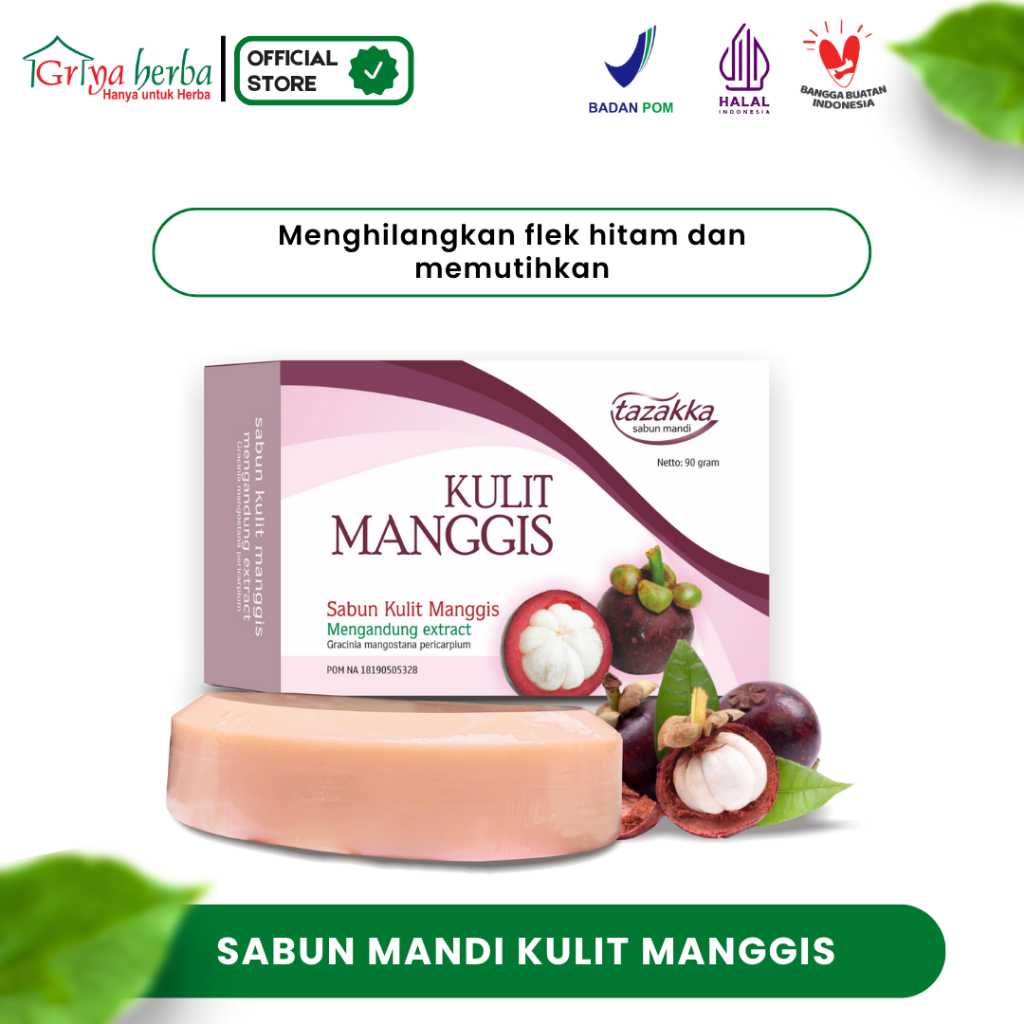 Jual Sabun Mandi KULIT MANGGIS Sabun Mandi Batang Herbal Tazakka Asli