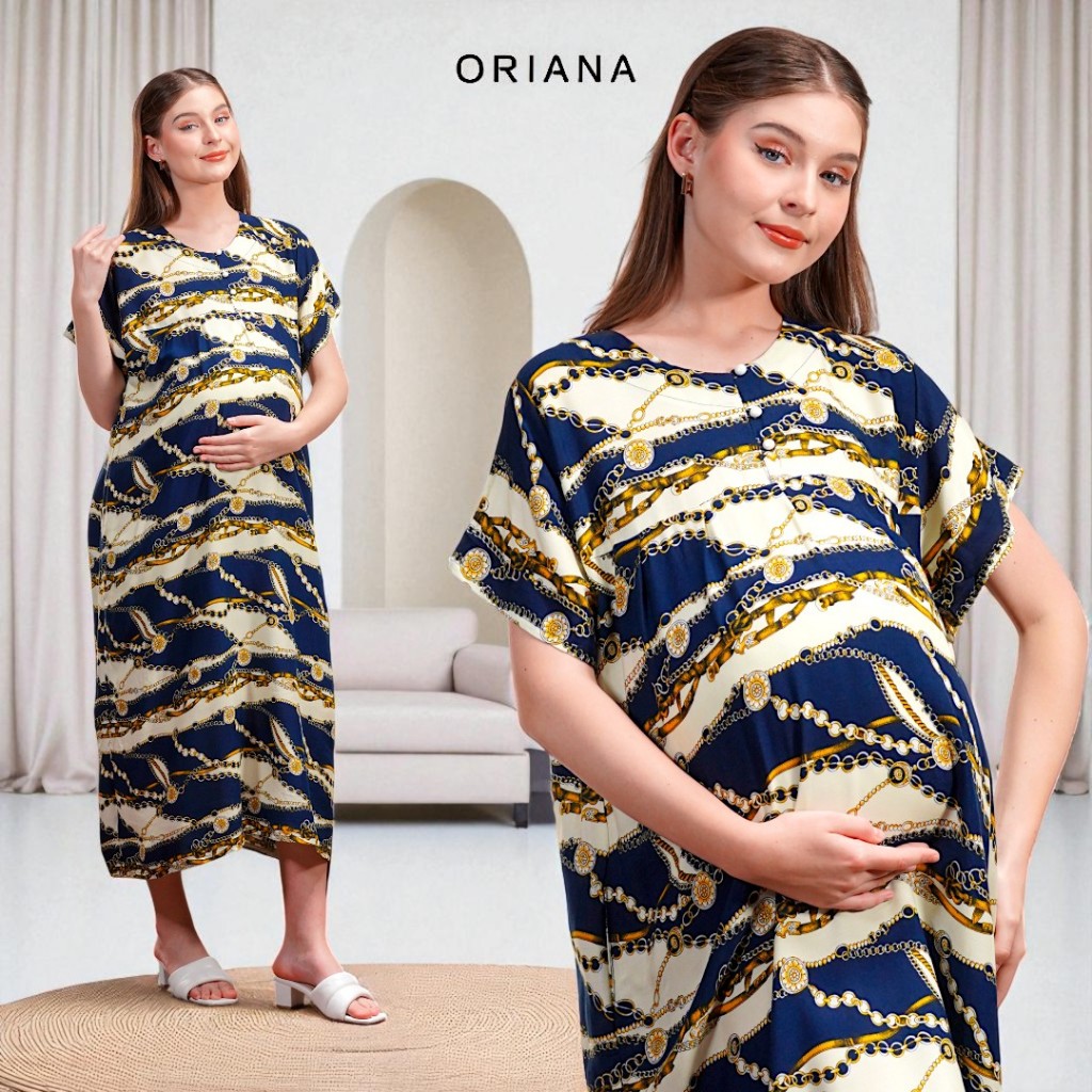 Jual Oriana Homewear Maxi Dress Daster Bumil Busui Friendly Deasy ...