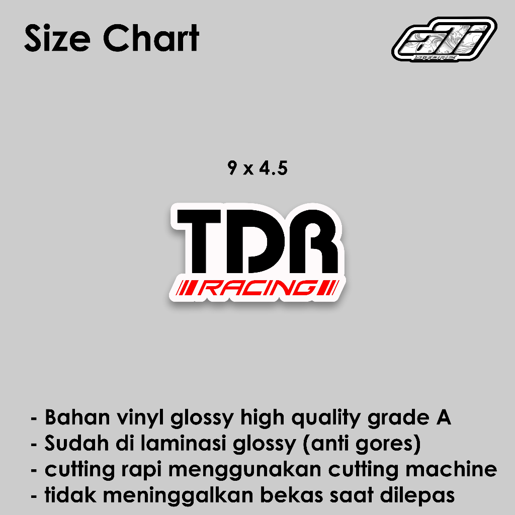 Jual Sticker TDR / TDR Racing / Sticker variasi / Sticker racing ...