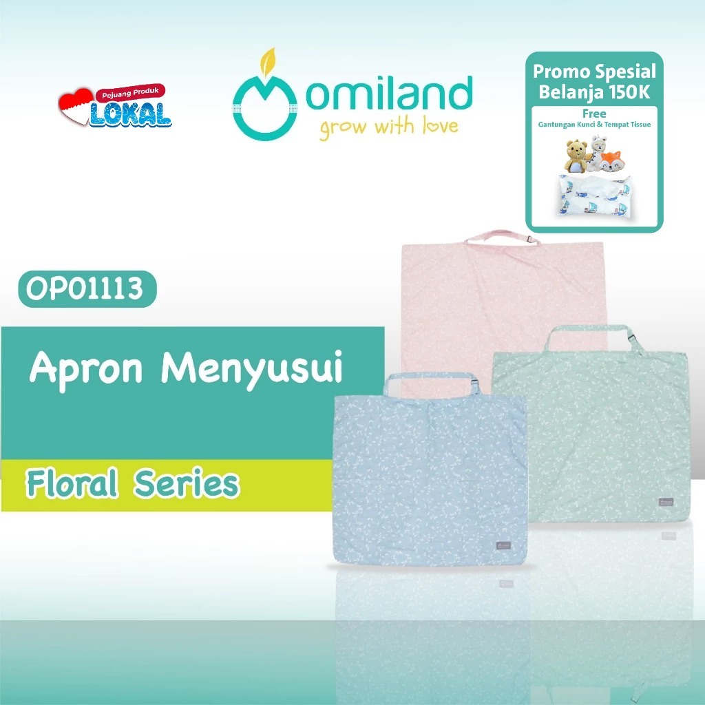 Jual Omiland - Apron Ibu Menyusui/Busui // Floral Series | Shopee Indonesia