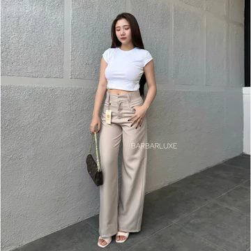 Celana Highwaist Araa Pants Celana Kulot Highwaist Loose Pants Wanita Dewasa Panjang Premium Wol