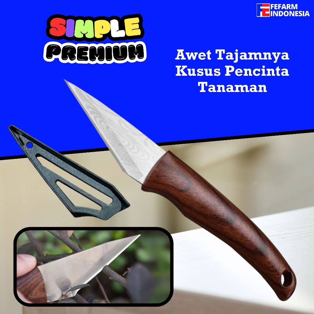 Pisau Grafting Okulasi Alat Sambung Tanaman Cangkok Perkebunan FEFARM
