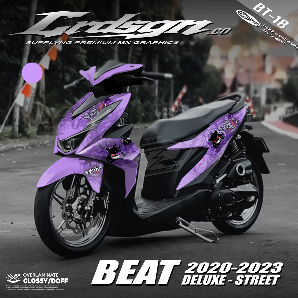 Jual (COD PROMO) TERBARU Decal Sticker Honda Beat DELUXE STREET
