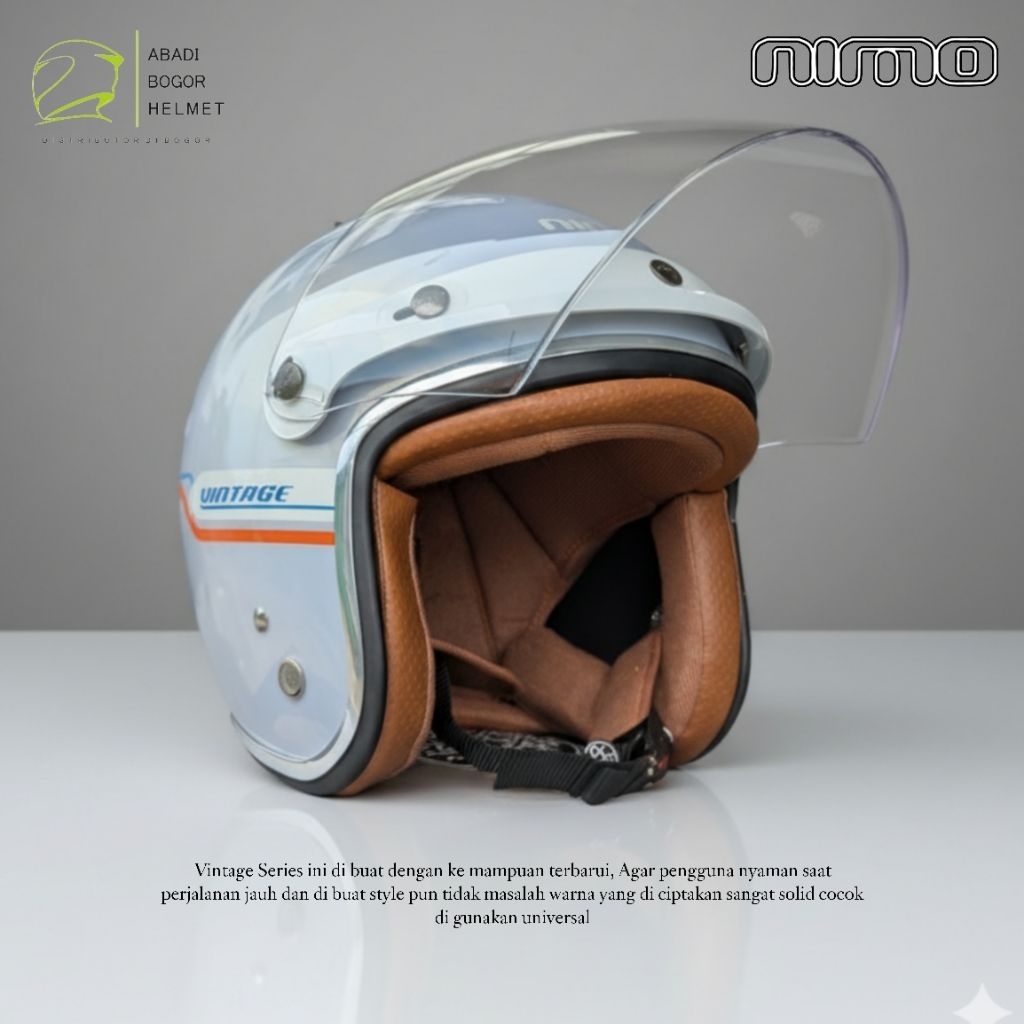 Jual HELM BOGO NIMO SERIES VINTAGE KACA FRAME DAN PET HELM PREMIUM ABS ...