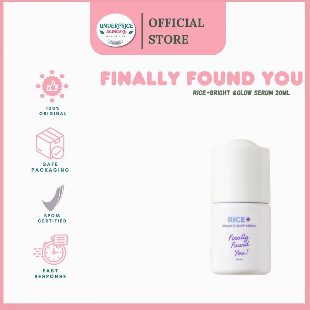 Jual Finally Found You Rice+ Bright Glow Serum 20ml | Shopee Indonesia