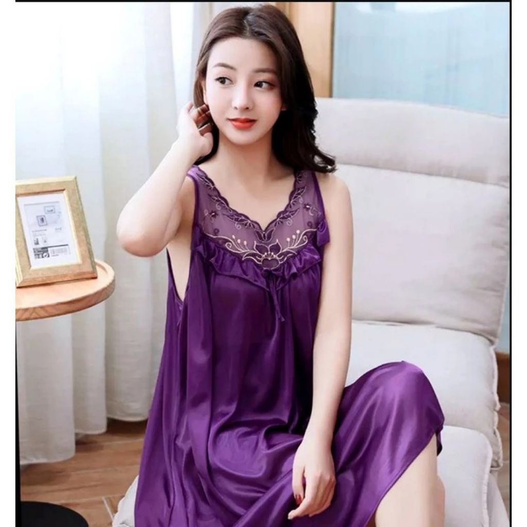 Jual Baju tidur daster lingerie sexi renda bunga kipas XL-XXL | Shopee ...