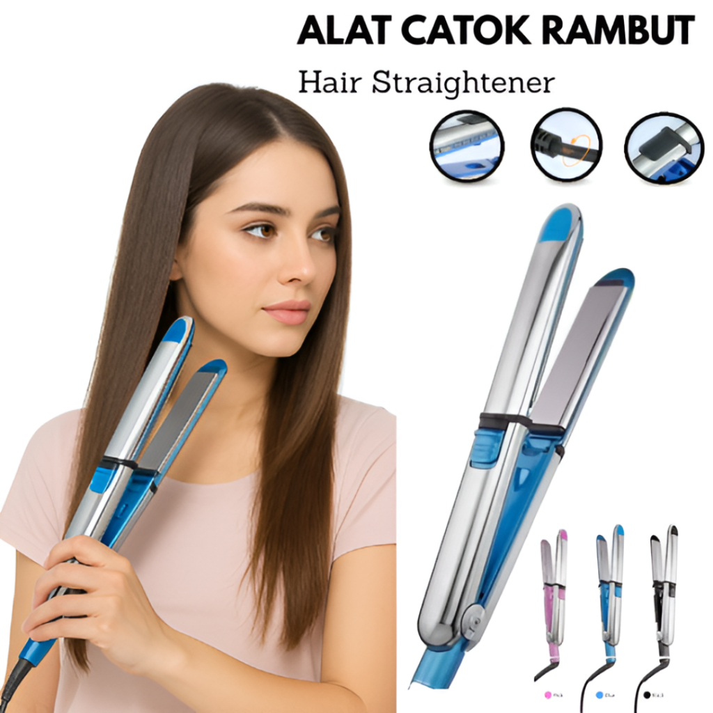 Jual Alat Catok Rambut Hair Straightener, 2 in 1 Hair Straightening ...