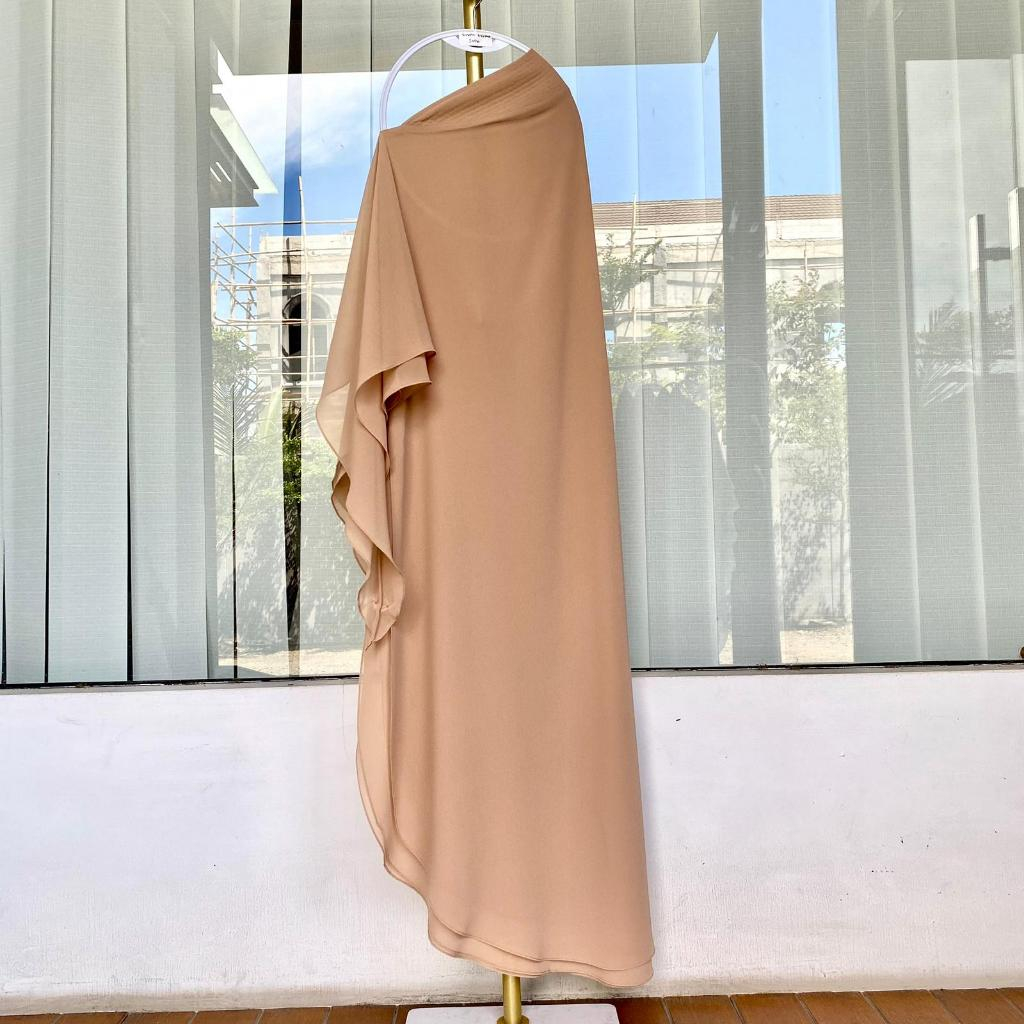 Nazia Khimar Syar'I Jumbo Lthree By Lubna Dua Layer Cerutty Khimar Pad Jilbab Instan